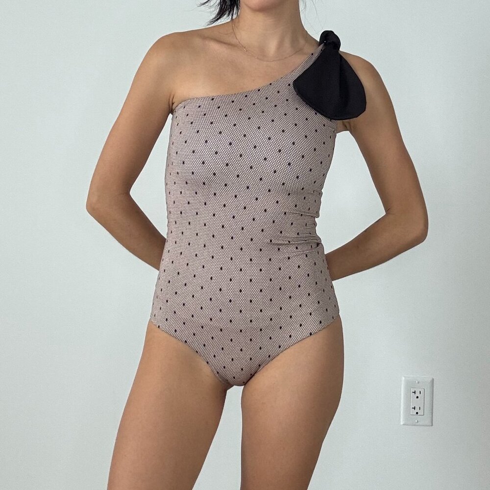 Red Valentino Point D'esprit-Print swimsuit size xxs